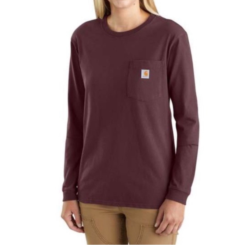 Carhartt Women's Loose Fit Heavyweight Long-Sleeve Pocket T-Shirt